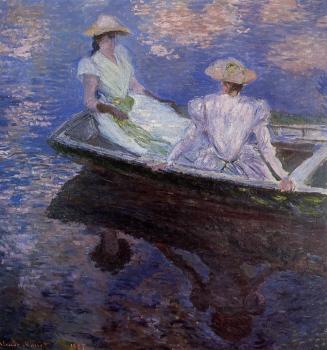 Claude Oscar Monet : Young Girls in a Row Boat